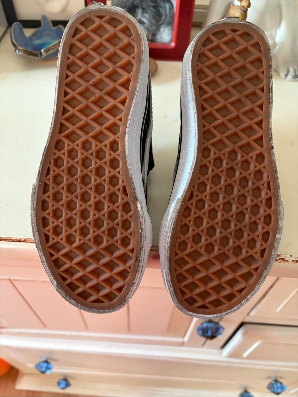 Kids Black Vans High-Top Sneakers with White Stripe - Velcro Closure - Picture 4 of 4